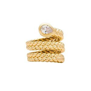 Lili Claspe Emmeline Gold Wrap Ring Size 7